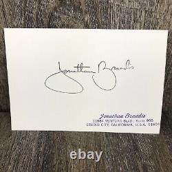 Jonathan Brandis Authentic Autographed 4x6 Seaquest Photo Card Extremely Rare