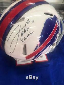 Josh Allen Signed Bills Speed Authentic Full Size Helmet Insc Bills Mafia Jsa