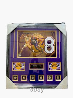 KOBE BRYANT Signed Autographed AUTHENTIC Jersey #8 photo and 6 ring set PSA/DNA