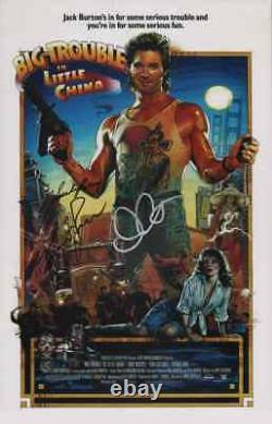 KURT RUSSELL+2 Authentic Hand-Signed BIG TROUBLE IN LITTLE CHINA 11x17 Photo