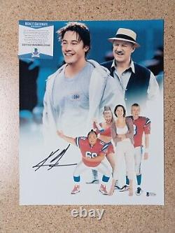 Keanu Reeves Signed 11x14 Photo BAS Beckett COA The Replacements Authentic Auto