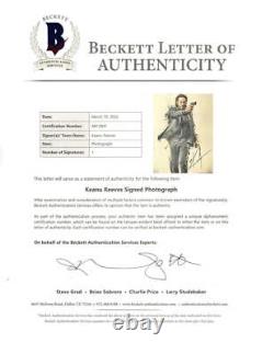 Keanu Reeves Signed 11x14 Photo John Wick Authentic Autograph Beckett Loa E