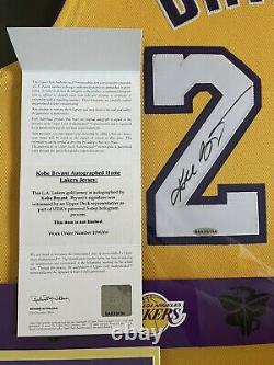 Kobe Bryant Autograph Signed Uda Upper Deck Authenticated Jersey Auto Framed