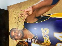 Kobe Bryant FourthTrophy picture signed 20 x 24 Panini Authentic Extremely Rare