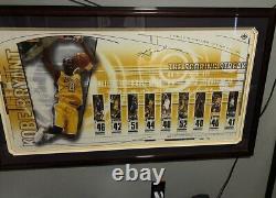 Kobe Bryant Signed Lakers Scoring Streak Poster Upper Deck Authenticated 42 /108