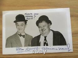 LAUREL AND HARDY AUTHENTIC Original Signed photograph and envelope