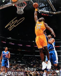 Lakers Shaquille O'Neal Authentic Signed 16x20 Vs Clippers Photo Autographed BAS