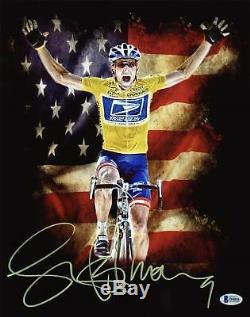 Lance Armstrong Authentic Signed 11X14 Metallic Photo Autographed BAS