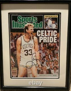 Larry Bird Autographed UPPER DECK Sports Illustrated Cover Framed Authenticated