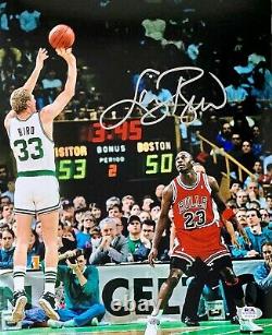 Larry Bird Signed Autographed 11x14 Photo PSA/DNA Authentic Boston Celtics 1