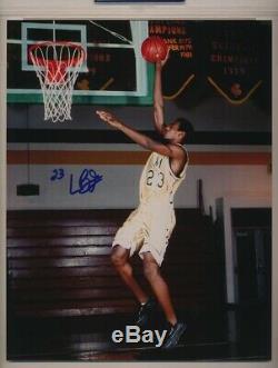 LeBRON JAMES Signed 8x10 High School Basketball Photo PSA/DNA Authentic Auto