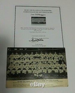 Legend Joe Dimaggio Yankee Clipper Authentic Signed 1939 Team Photo W Coa