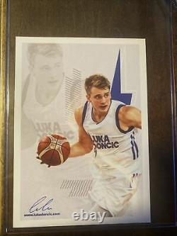 Luka Doncic autographed signed 5x7 photograph / card BGS Authenticated LE RC