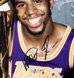 MAGIC JOHNSON Authentic Signed Autographed 11x14 LAKERS NBA Basketball Photo COA