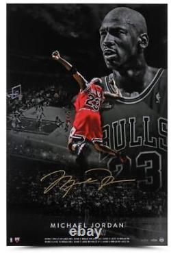 MICHAEL JORDAN Autographed Bulls Poster 1998 24 x 36 Photograph UDA LE 98