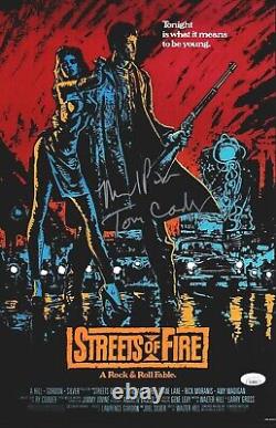 MICHAEL PARE Signed STREETS OF FIRE 11X17 Photo Authentic Autograph JSA COA CERT