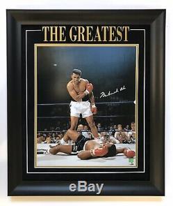 MUHAMMAD ALI AUTOGRAPHED FRAMED 16x20 PHOTO OVER LISTON Ali Inc Authenticated