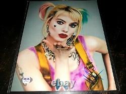 Margot Robbie Signed 8x10 Photo PSA COA Sticker Only Sexy Harley Quinn Autograph