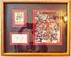 Michael Jordan Authentic Autographed Index Card And Game Worn Swatch Card Framed
