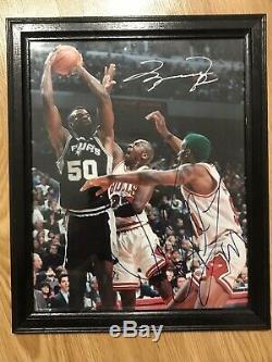 Michael Jordan/Dennis Rodman Autographed Signed 8x10 Photo Authentic Signatures