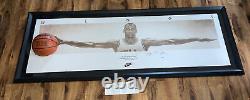 Michael Jordan Signed 32x80 Wings Framed Poster Bulls Breakthrough UDA Authentic