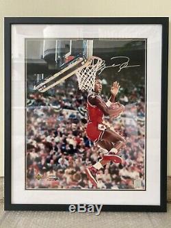 Michael Jordan Signed Cradle Dunk 16x20 Framed UDA- Upper Deck Authenticated