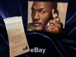 Michael Jordan autographed 6 Rings 8 x 10 photo UDA authentic
