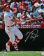 Mike Trout Los Angeles Angels Signed 16x20 Photo Swinging Mlb Authentic Coa
