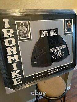 Mike Tyson Authentic Autographed Framed Jersey COA Boxing