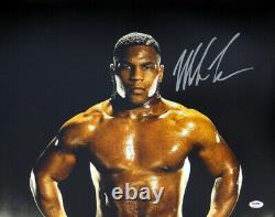Mike Tyson Authentic Autographed Signed Framed 16x20 Photo Psa/dna 177393