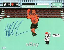 Mike Tyson Authentic Signed 11x14 Punch Out Photo Autographed BAS Witnessed