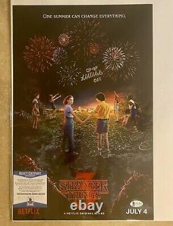 Millie Bobby Brown Signed 11x17 Photo Stranger Things 3 Authentic Beckett