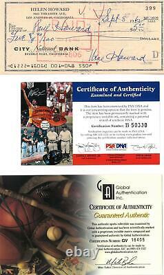 Moe Howard Signed Authentic Autographed Check to His Son withPhoto PSA/DNA #B50330