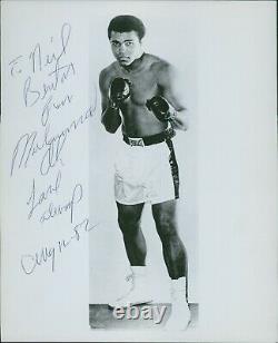 Muhammad Ali Signed Vintage 8x10 B&W Personalized Glossy Photo JSA Authenticated