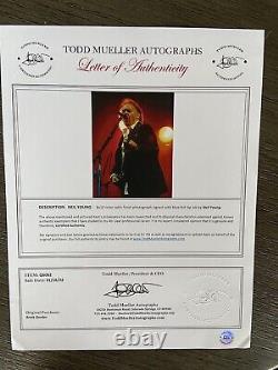 Neil Young Rust Never Sleeps Signed Photo Authentic Letter Of Authenticity COA