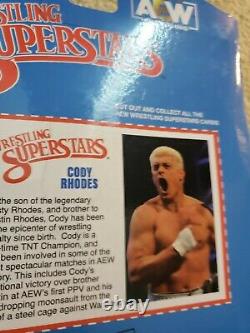 New Aew Cody Rhodes Superstar Figure Authentic Signature Autographed See Pic