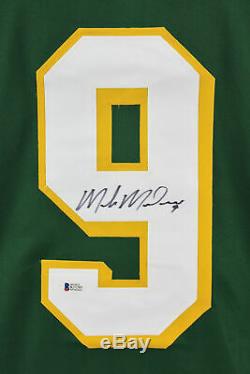 North Stars Mike Modano Authentic Signed Green Jersey Autographed BAS Witnessed