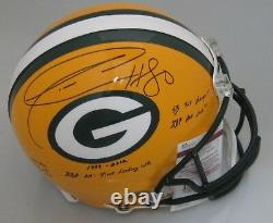 Packers DONALD DRIVER Signed Full Size Authentic Helmet AUTO with Career Stats JSA