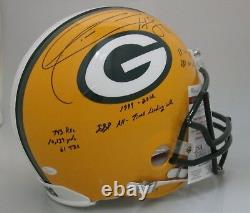 Packers DONALD DRIVER Signed Full Size Authentic Helmet AUTO with Career Stats JSA