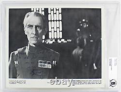 Peter Cushing Star Wars Authentic Signed 8x10 B&W Studio Photo BAS Slabbed