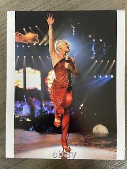 Pink In Concert Hand Signed Photo Authentic Letter Of Authenticity COA EX