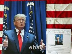 President Donald Trump Authentic Signed Large Poster Size 16 X 20 Color Photo