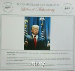 President Donald Trump Authentic Signed Large Poster Size 16 X 20 Color Photo
