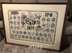 RARE Authentic Autographed Miami Dolphins Perfect Season 1972 framed lithograph