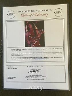 Rare Eddie Van Halen 8 X10 Signed 100% Authentic Picture Letter Of Authenticity