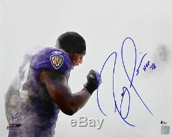 Ravens Ray Lewis HOF 18 Authentic Signed 16x20 Photo Autographed BAS Witnessed