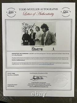 Ray Manzarek The Doors Keyboards Signed Photo Authentic Letter Of Authenticity