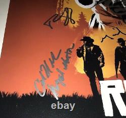 Roger Clark +11 Hand Signed 16x20 RED DEAD REDEMPTION 2 Authentic Auto JSA COA