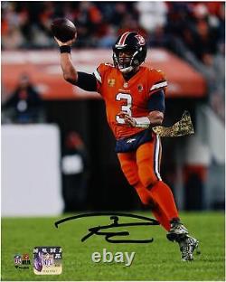 Russell Wilson Denver Broncos Autographed 8 x 10 Throwing Photograph