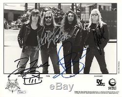 SLAYER authentic signed 8x10 photo RARE SIGNED BY ORIGINAL MEMBERS JSA